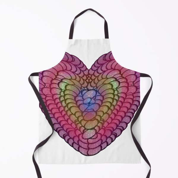 Item preview, Hypnotic Rainbow Scalloped Heart | Abstract Love Art designed and sold by HopeAndHustle.