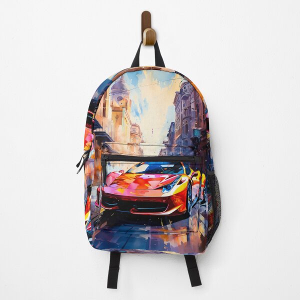 Item preview, Artistic Watercolor Illustration Of Red Italian Racing Car designed and sold by RevUpDesign.