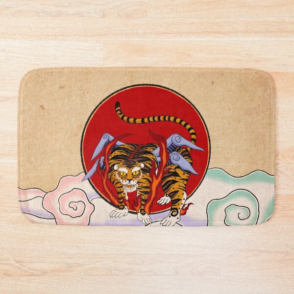 Item preview, Celestial Roar: The Golden Flying Tiger and the Radiant Sun  designed and sold by QamarART Paintings.