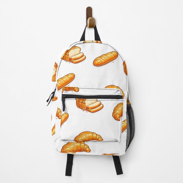 Item preview, Cute Cartoon Bread Pattern – Croissant, Baguette & Loaf Seamless Food Design designed and sold by emmavdh.