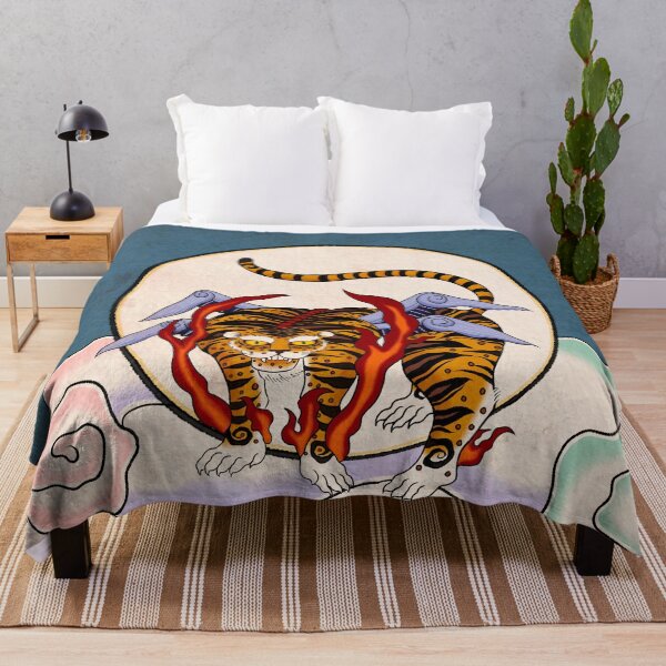 Item preview, Lunar Guardian: The Golden Flying Tiger and the Silver Moon  designed and sold by QamarART Paintings.