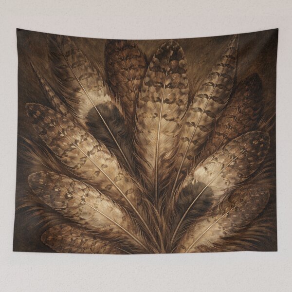 Item preview, Woodcock feathers in earthy tones designed and sold by TammyHunterArt.