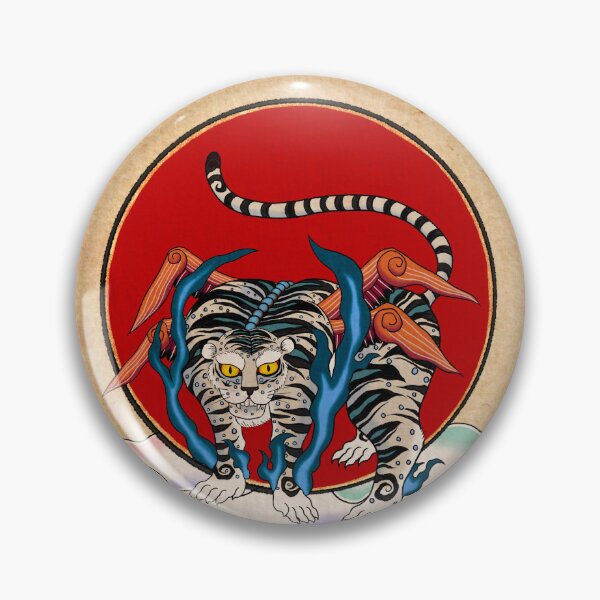 Artikelvorschau, Göttlicher Aufstieg: Der weiße fliegende Tiger und die strahlende Sonne entworfen und verkauft von QamarART Paintings.