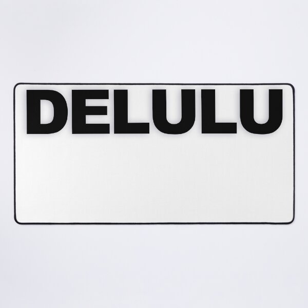 Item preview, DELULU — Black Minimal Bold Type Statement designed and sold by WORDPAUSE.