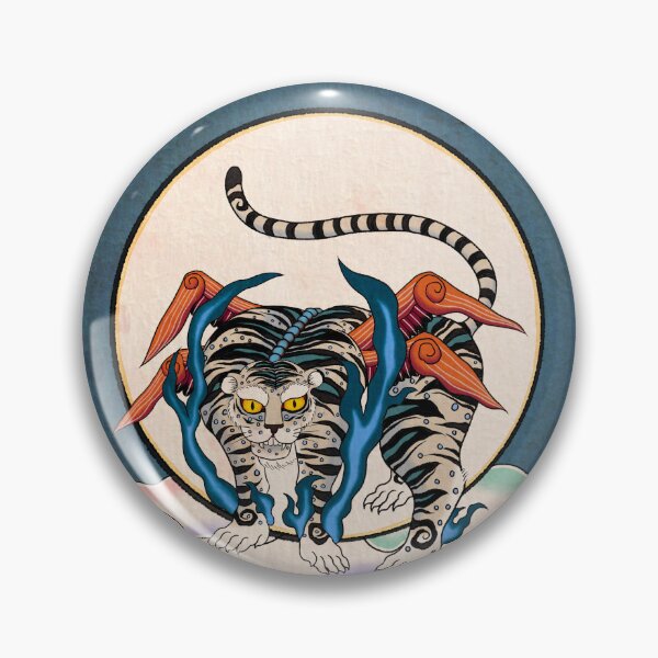 Artikelvorschau, Himmlische Nocturne: Der weiße fliegende Tiger und der silberne Mond entworfen und verkauft von QamarART Paintings.
