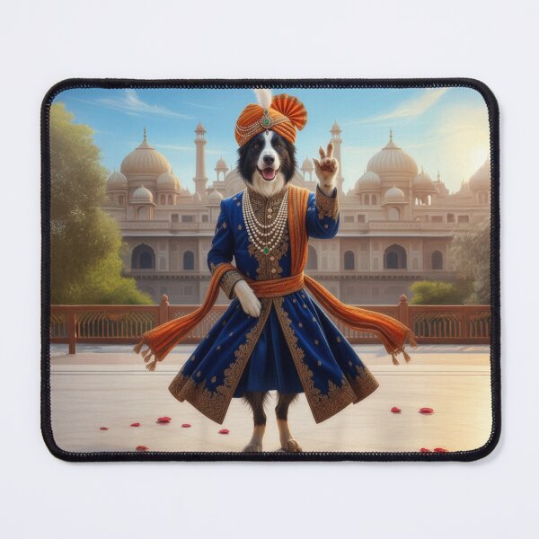 Item preview, Border Collie Maharaja - Royal Bollywood Silk Art designed and sold by Tommy-Ellie.