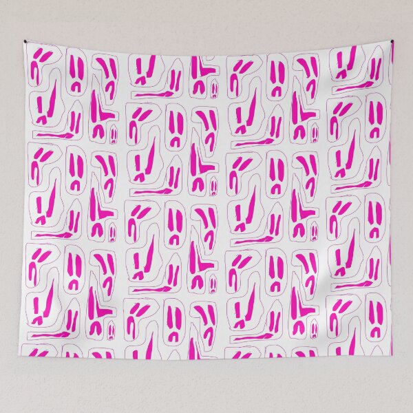 Item preview, Trippy hot pink frowny face emo punk grunge  designed and sold by roselily1111.