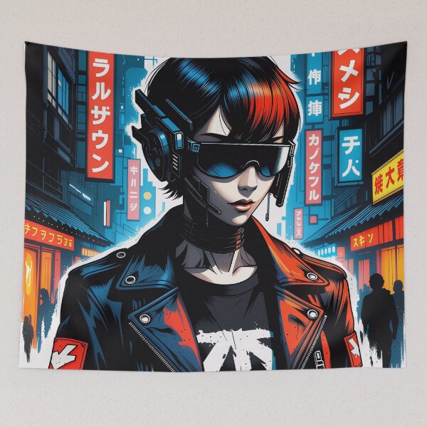 Item preview, Cyber Netrunner - Neon City Techwear designed and sold by RadaQueen.