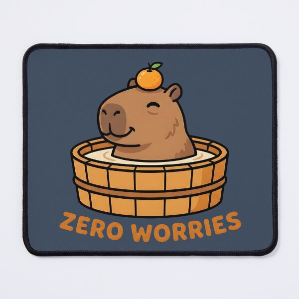 Item preview, Zero Worries Capybara Relaxing in Hot Tub designed and sold by webdev27.