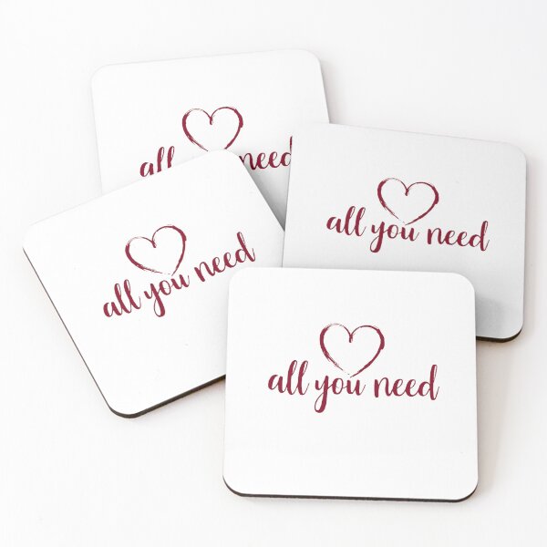 Item preview, All You Need – Minimal Brush‑Heart Valentine Quote | Romantic Love Typography Design designed and sold by Nene's design.