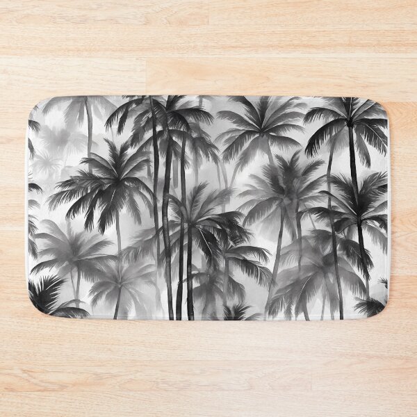Item preview, Black and White Tropical Palm Trees Seamless Pattern designed and sold by sana designer.