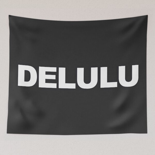 Item preview, DELULU — White Minimal Bold Type Statement designed and sold by WORDPAUSE.