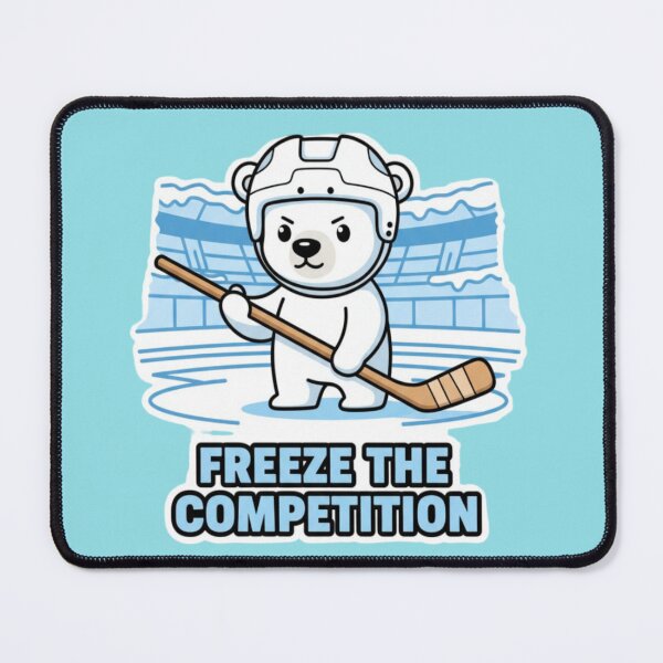 Item preview, Icy Champion Bear Hockey Vibes designed and sold by PrintBreeze.