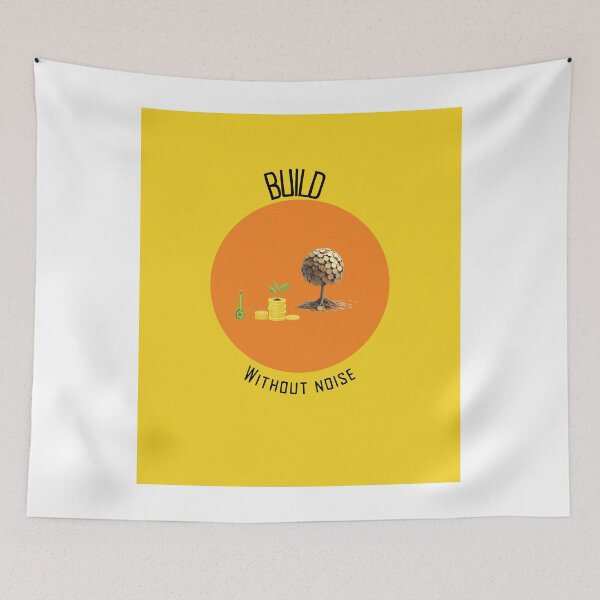 Item preview, Build Without Noise – Silent Hustle Money Growth Motivational Quote Design. designed and sold by NeonPetal.