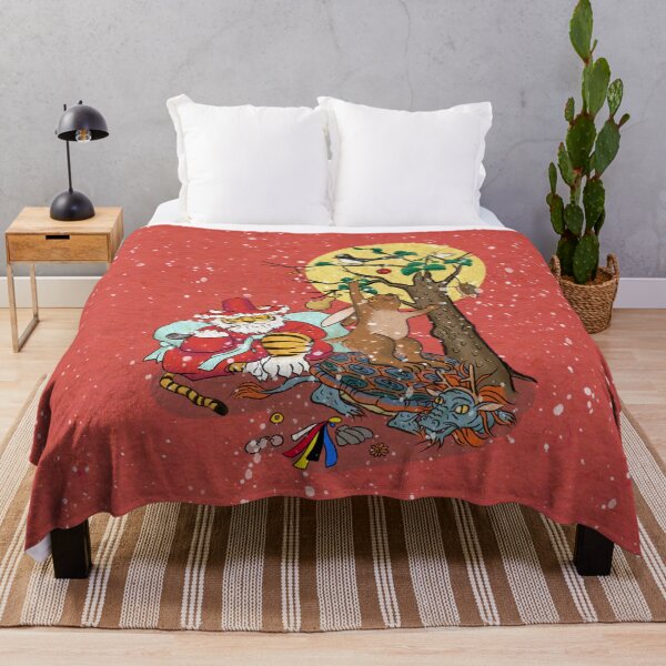 Item preview, Holiday Feast: The Odd Christmas Tree on a Crimson Stage designed and sold by QamarART Paintings.