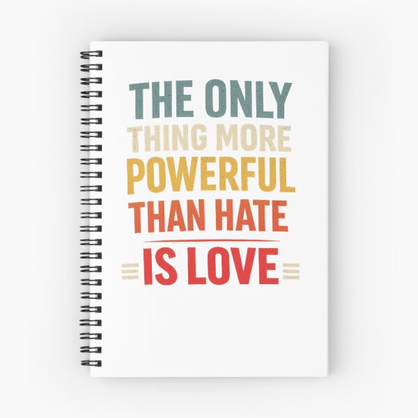 Item preview, Only Thing More Powerful Than Hate Is Love Inspirational Typography Art designed and sold by AlienTechs.