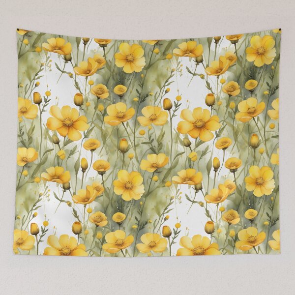 Item preview,  Yellow Wild Flowers Seamless Pattern – Botanical Floral Repeat designed and sold by sana designer.