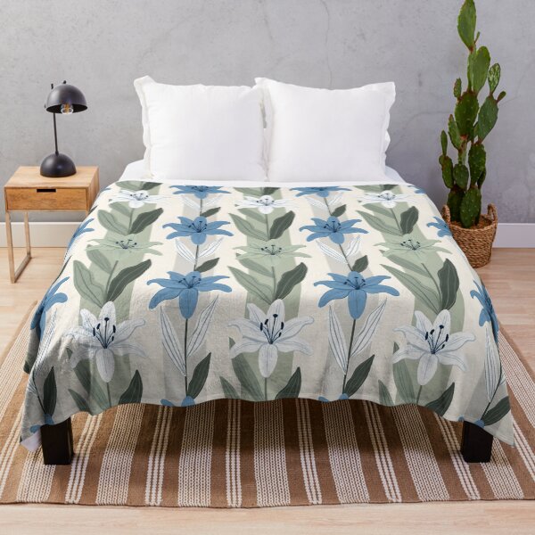 Item preview, Seamless Lily Stripes Pattern Watercolor Botanical Stripes designed and sold by FRH Design ⭐⭐⭐⭐⭐.