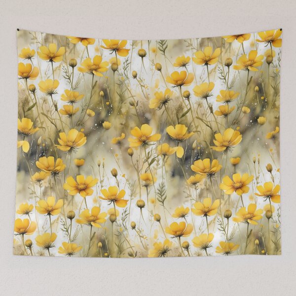 Item preview,  Wildflower Field Seamless Pattern – Yellow Floral Botanical Repeat designed and sold by sana designer.