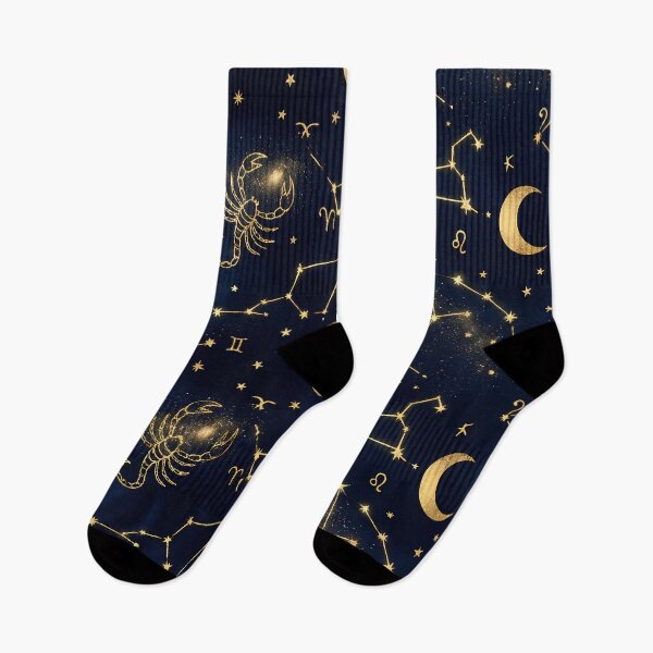 Artikelvorschau, Celestial Gold - Sternzeichen & Kosmos Muster entworfen und verkauft von Neon Nature Studio.