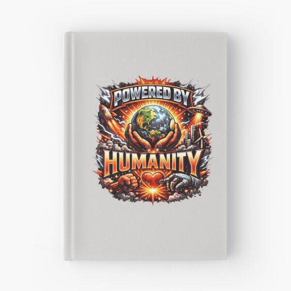 Item preview, Powered by Humanity Shirt – Earth & Technology Graphic Tee – Sci-Fi Future Art – Human vs AI Design – Motivational Statement T-Shirt designed and sold by CraftDigitPrint.