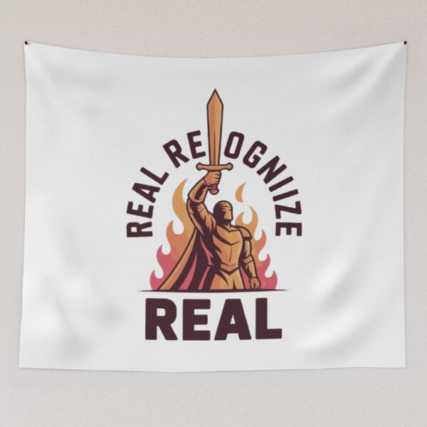 Item preview, Real Recognize Real Bold Streetwear Typography Statement Design designed and sold by NewUSShop.