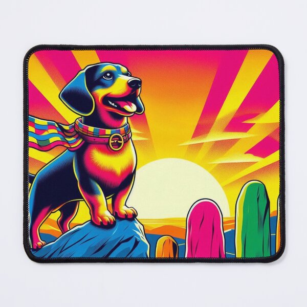 Item preview, Heroic Neon Dog – Pop Art Adventure Design designed and sold by Dogandesighn.