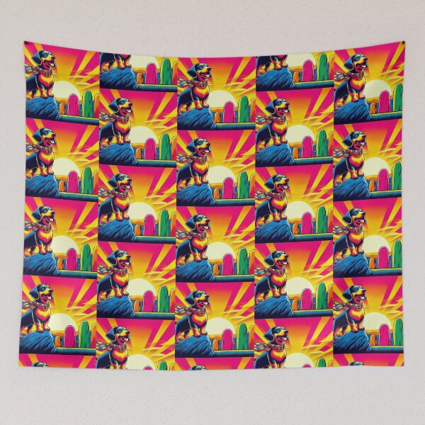Item preview, Heroic Neon Dog – Pop Art Adventure Design designed and sold by Dogandesighn.