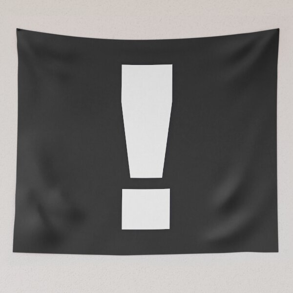 Item preview, EXCLAMATION MARK — White Minimal Bold Type Statement designed and sold by WORDPAUSE.