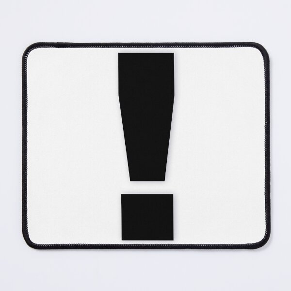 Item preview, EXCLAMATION MARK — Black Minimal Bold Type Statement designed and sold by WORDPAUSE.