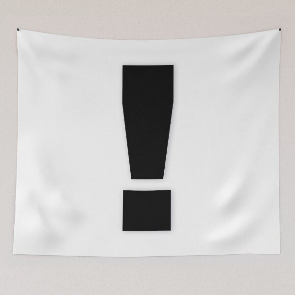 Item preview, EXCLAMATION MARK — Black Minimal Bold Type Statement designed and sold by WORDPAUSE.