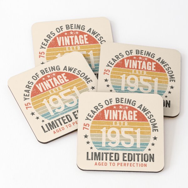 Item preview, 75th Birthday Vintage 1951 Sunset Awesome 75 Years designed and sold by eclecTEEq.