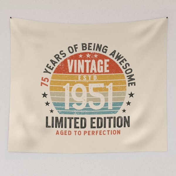 Item preview, 75th Birthday Vintage 1951 Sunset Awesome 75 Years designed and sold by eclecTEEq.