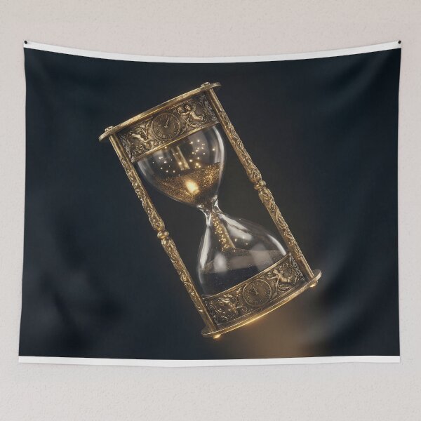 Item preview, Timeless Gold - Mystical Hourglass & Memento Mori designed and sold by Neon Nature Studio.