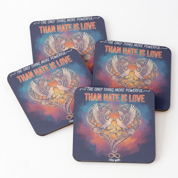 Item preview, The only thing  more powerful than hate is love  designed and sold by Tablotique.