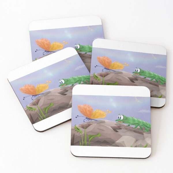 Item preview, Lizard and butterfly designed and sold by liquid-print.