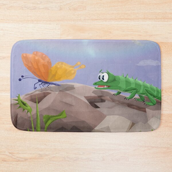 Item preview, Lizard and butterfly designed and sold by liquid-print.