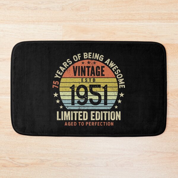 Item preview, 75th Birthday Vintage 1951 Retro Sunset Awesome 75 Years designed and sold by eclecTEEq.