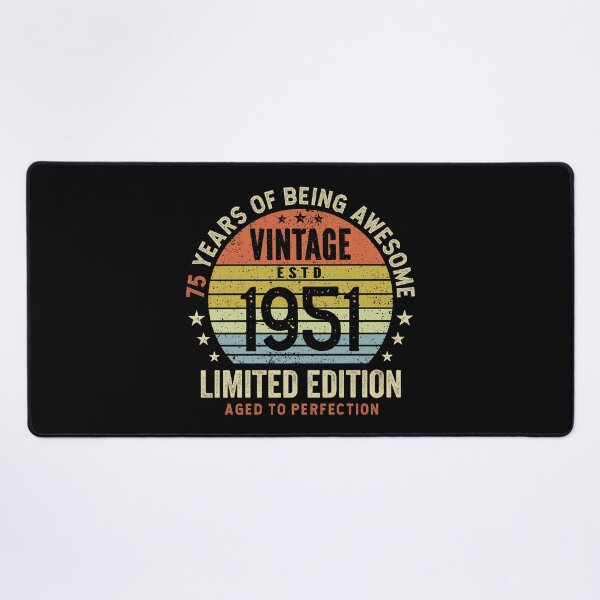 Item preview, 75th Birthday Vintage 1951 Retro Sunset Awesome 75 Years designed and sold by eclecTEEq.