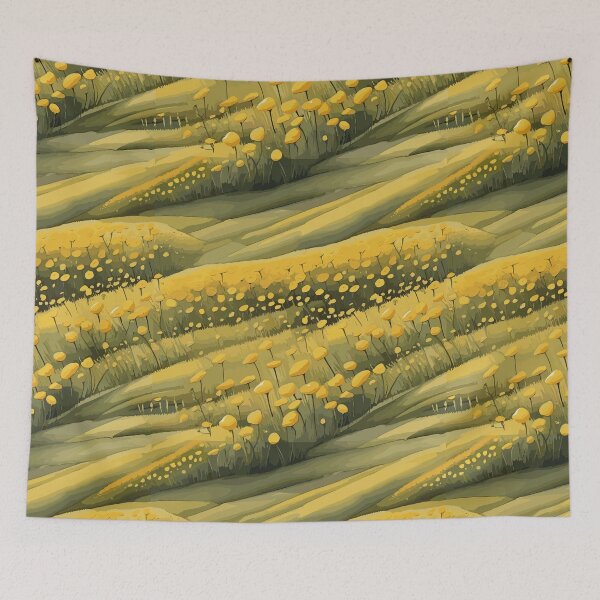 Item preview, Yellow Flowers Field Seamless Pattern – Botanical Floral Repeat designed and sold by sana designer.
