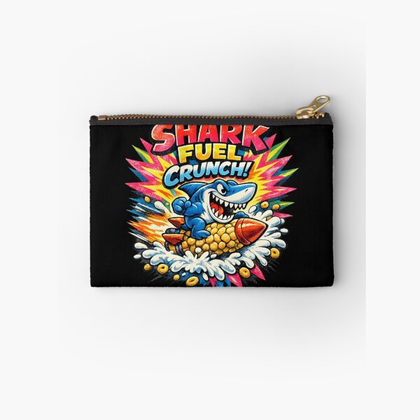 Item preview, Shark Fuel Crunch – 90s Cartoon Cereal Parody Shark Mascot Retro Graphic Tee designed and sold by JonelCrafts.