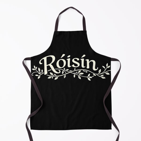 Item preview, Róisín Irish Name in Soft Gaelic Script | Floral Vine Black T-Shirt designed and sold by bazstees54.