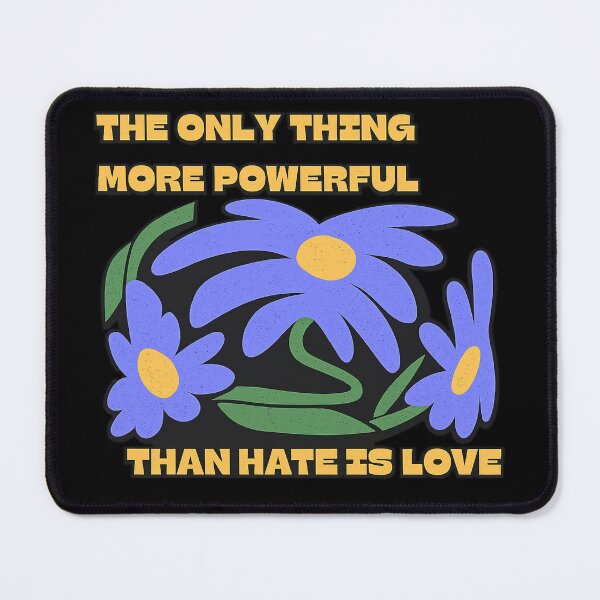 Item preview, Love Over Hate Retro Floral Quote designed and sold by THE JIZU SHOP.
