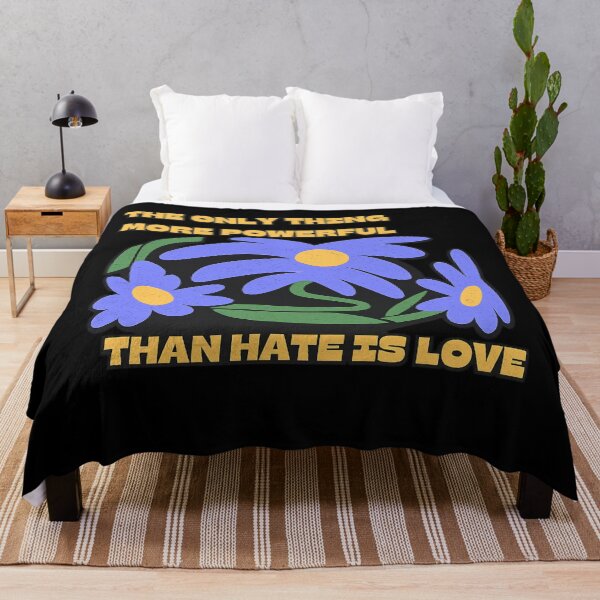 Item preview, Love Over Hate Retro Floral Quote designed and sold by THE JIZU SHOP.