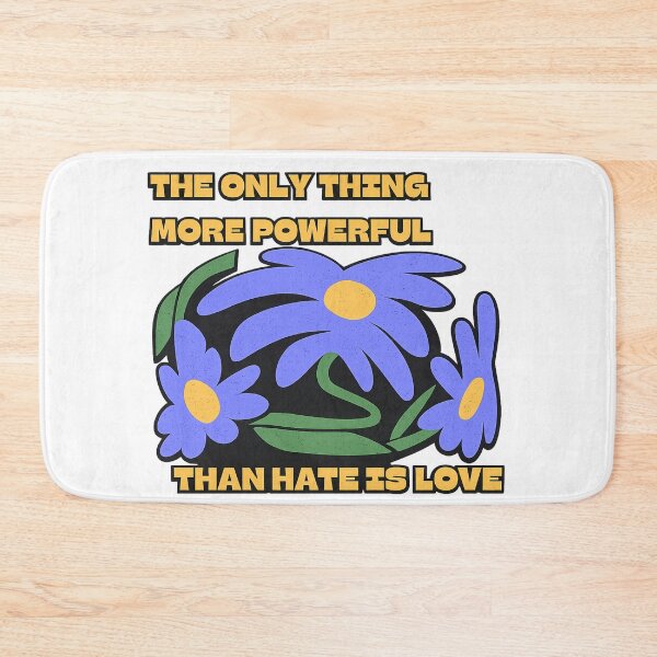 Item preview, Love Over Hate Retro Floral Quote designed and sold by THE JIZU SHOP.