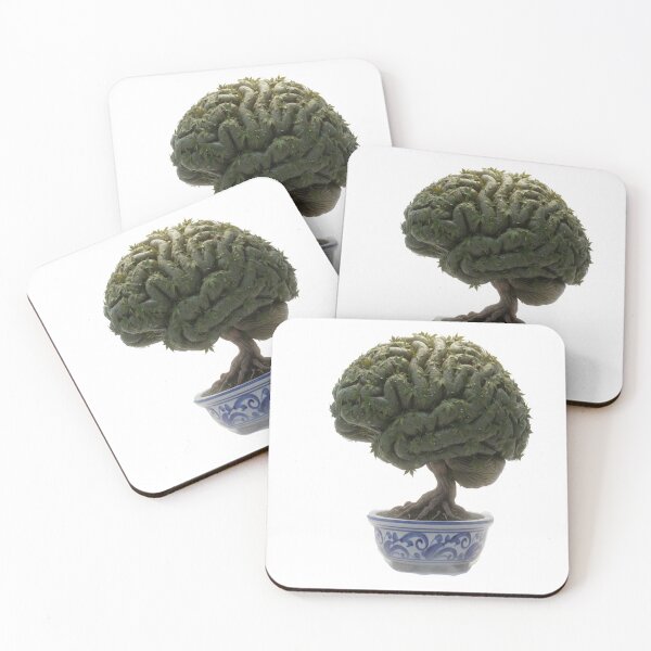 Item preview, Zen Bonsai Brain - Mental Health Awareness Japanese Art designed and sold by Ink Dynasty.