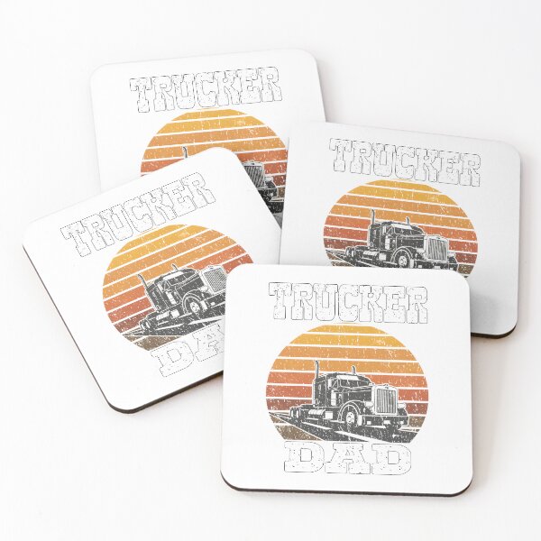 Item preview, Trucker Dad Retro Vintage Sunset Semi Truck Driver Father's Day  designed and sold by Jt41.