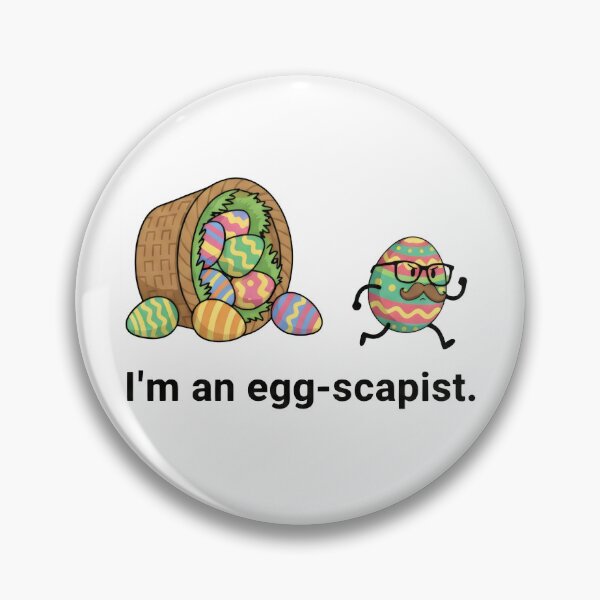Item preview, I'm an Egg-scapist - Funny Running Easter Egg designed and sold by Studio23:45.