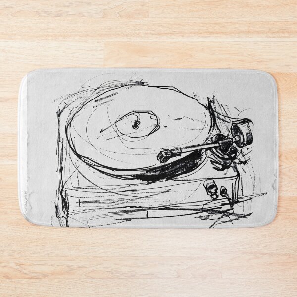 Item preview, Elegant Minimal Turntable Sketch with Notes designed and sold by SleekLineSketches.