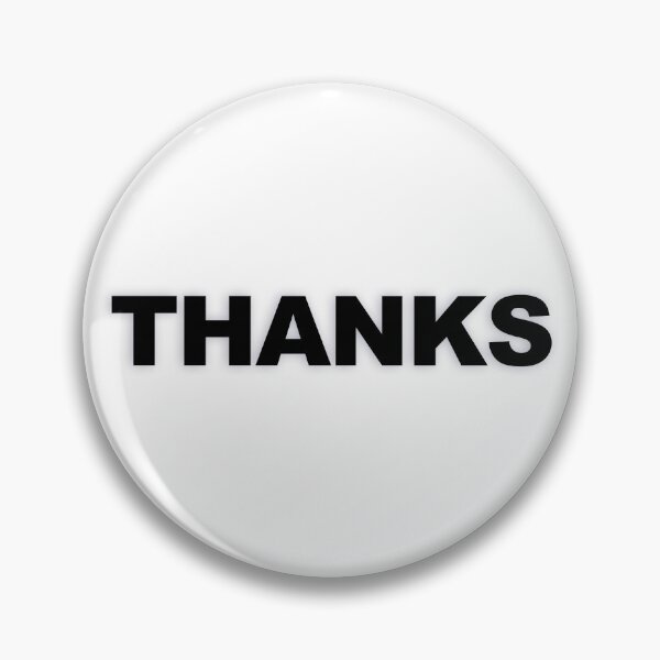 Item preview, THANKS — Black Minimal Bold Type Statement designed and sold by WORDPAUSE.